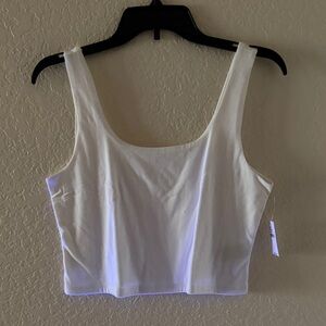 GAP White Sleeveless Crop Top